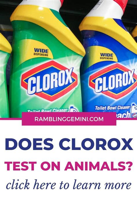 clorox animal testing